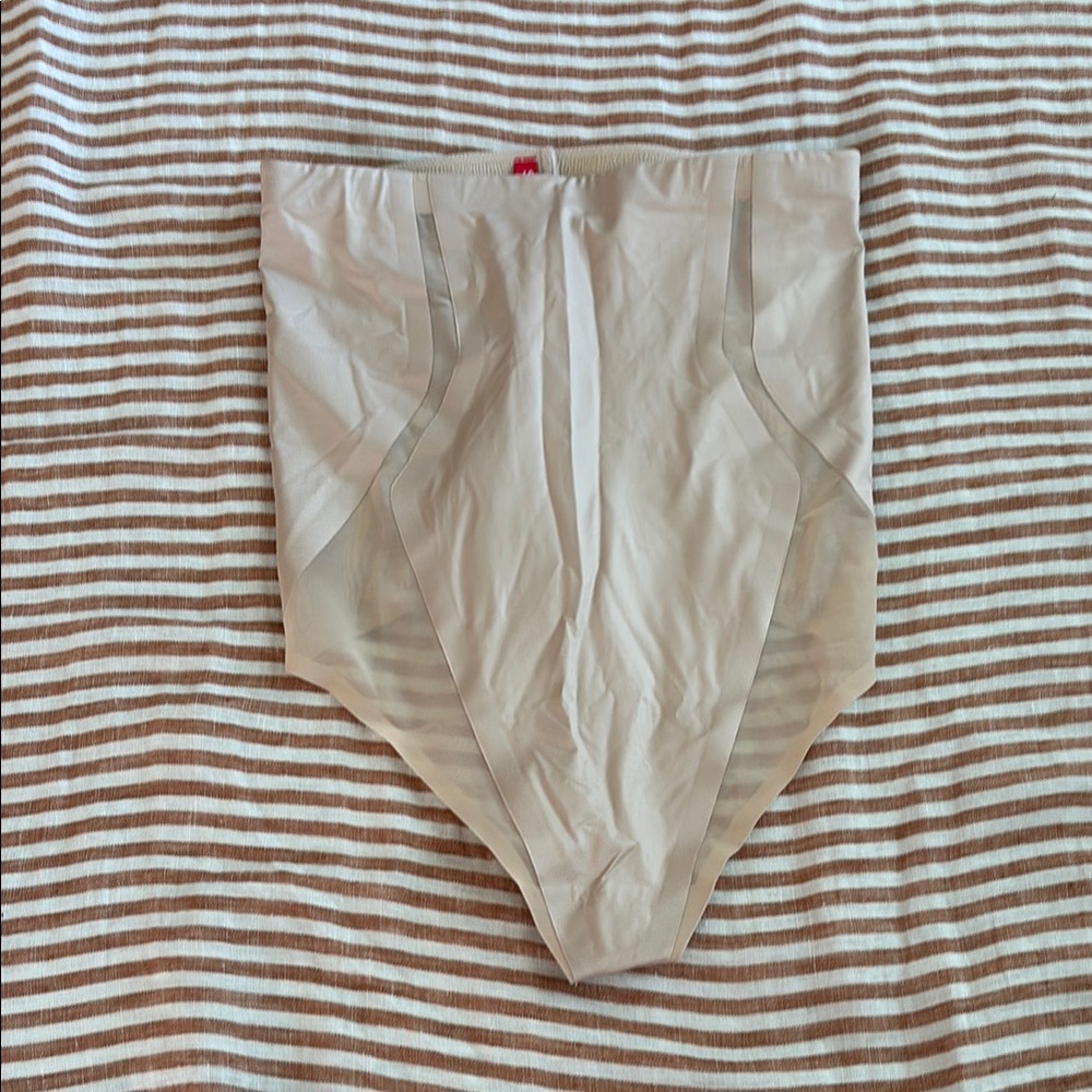 SPANX High-Waisted Shapewear Thong in Nude